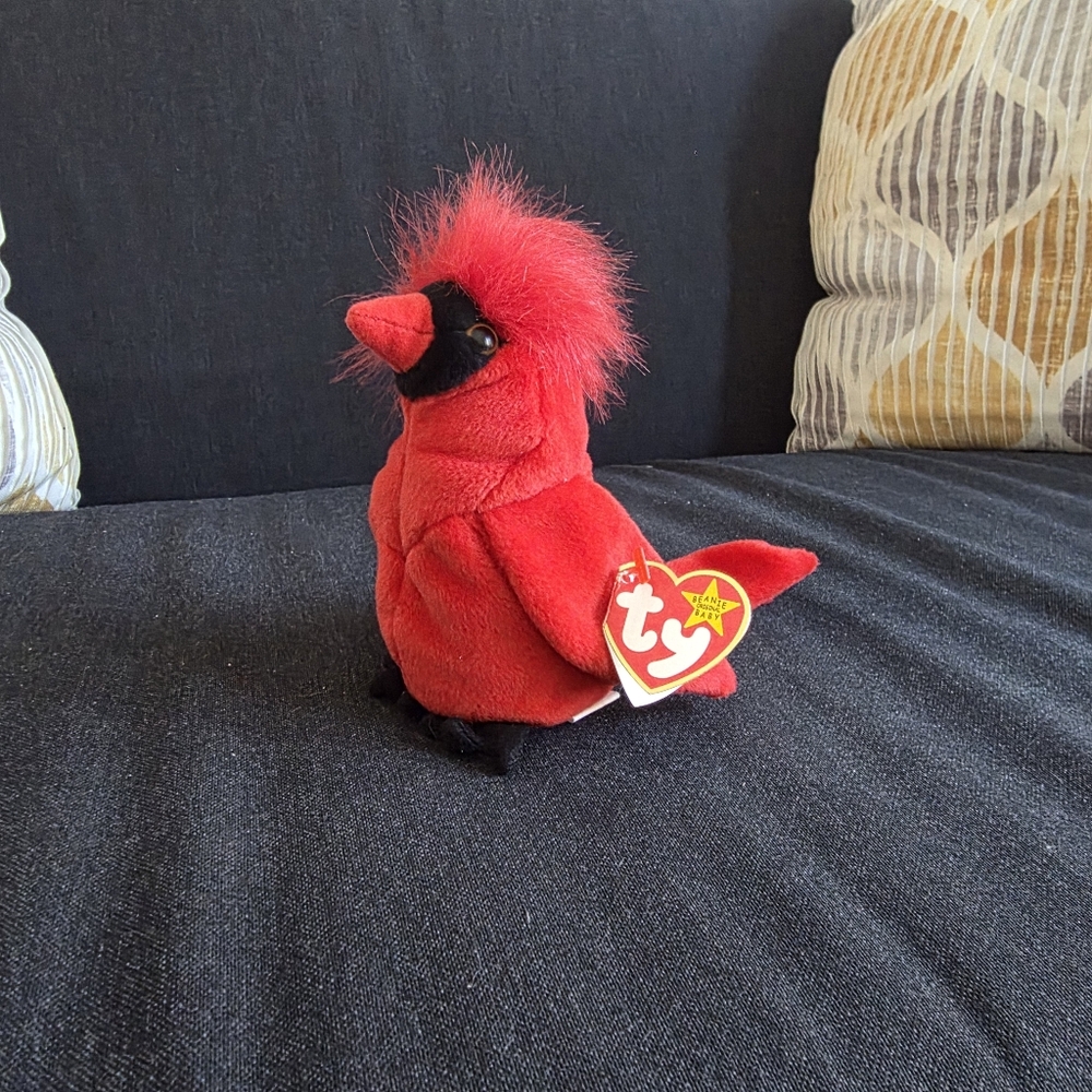*Rare* Ty Beanie Baby Original "MAC the Cardinal" Born June 10, 1998.